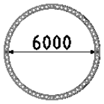 krug 6m krs Circle of radius trusses ø6m